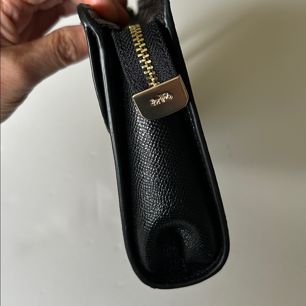Coach Black Leather Wristlet Clutch - Picture 4 of 11